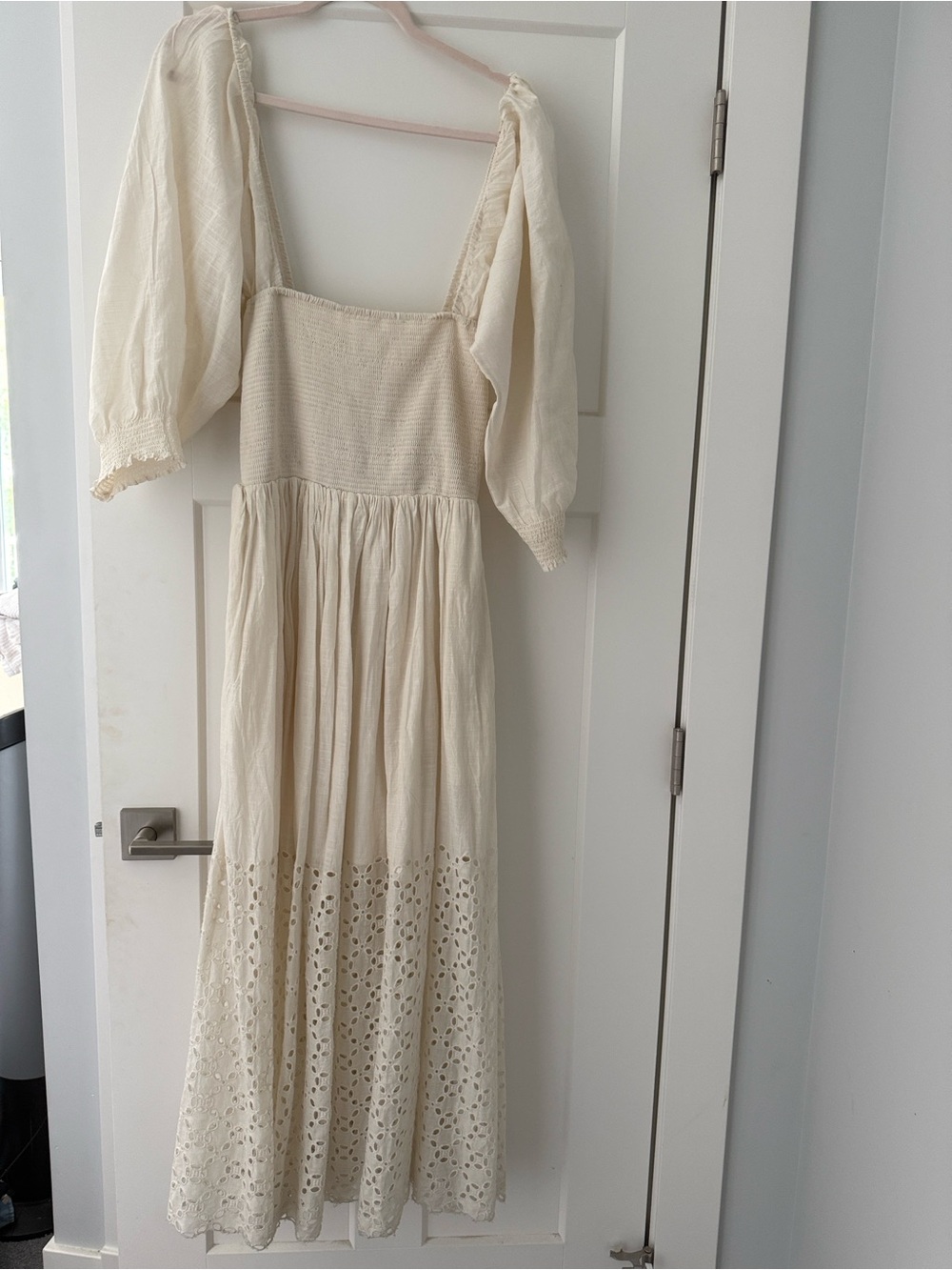 Medium Free People Cream Eyelet Maxi Dress - Picture 4 of 4